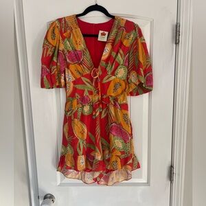 Farm Rio Papaya Romper size small NWT